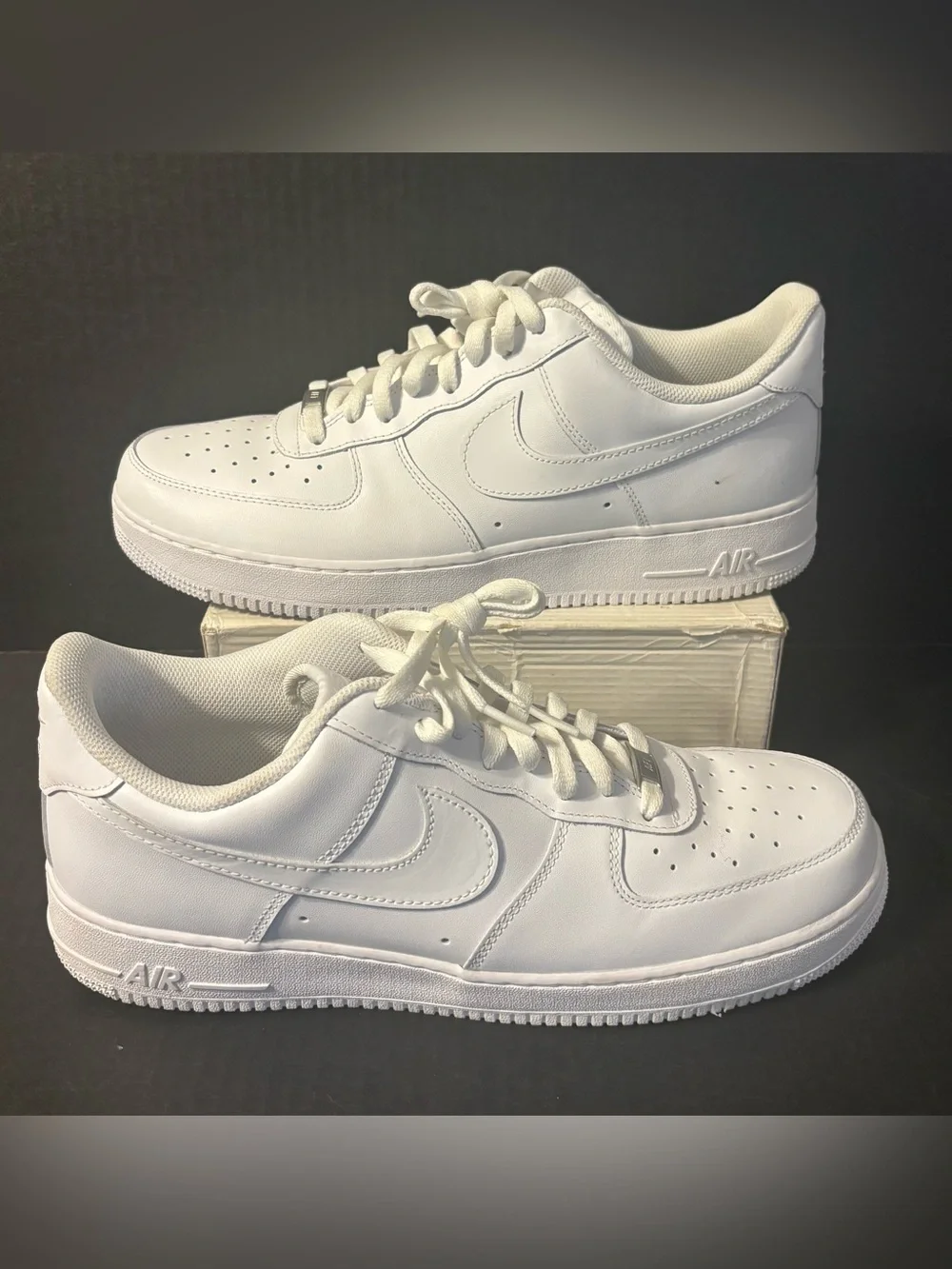 Nike Air Force 1 Mens Size 14 '07 Low Triple White Sneakers CW2288-111